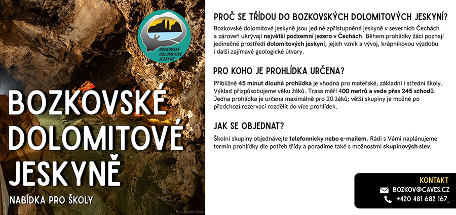 Bozkovské dolomitové jeskyně – pro školy